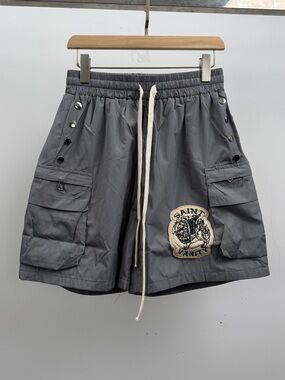 Gray Cargo Shorts with Utility Pockets